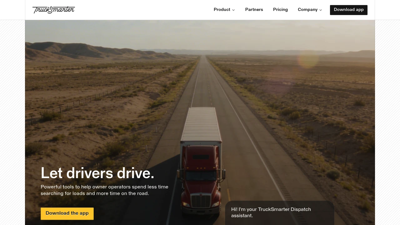 Screenshot of TruckSmarter website