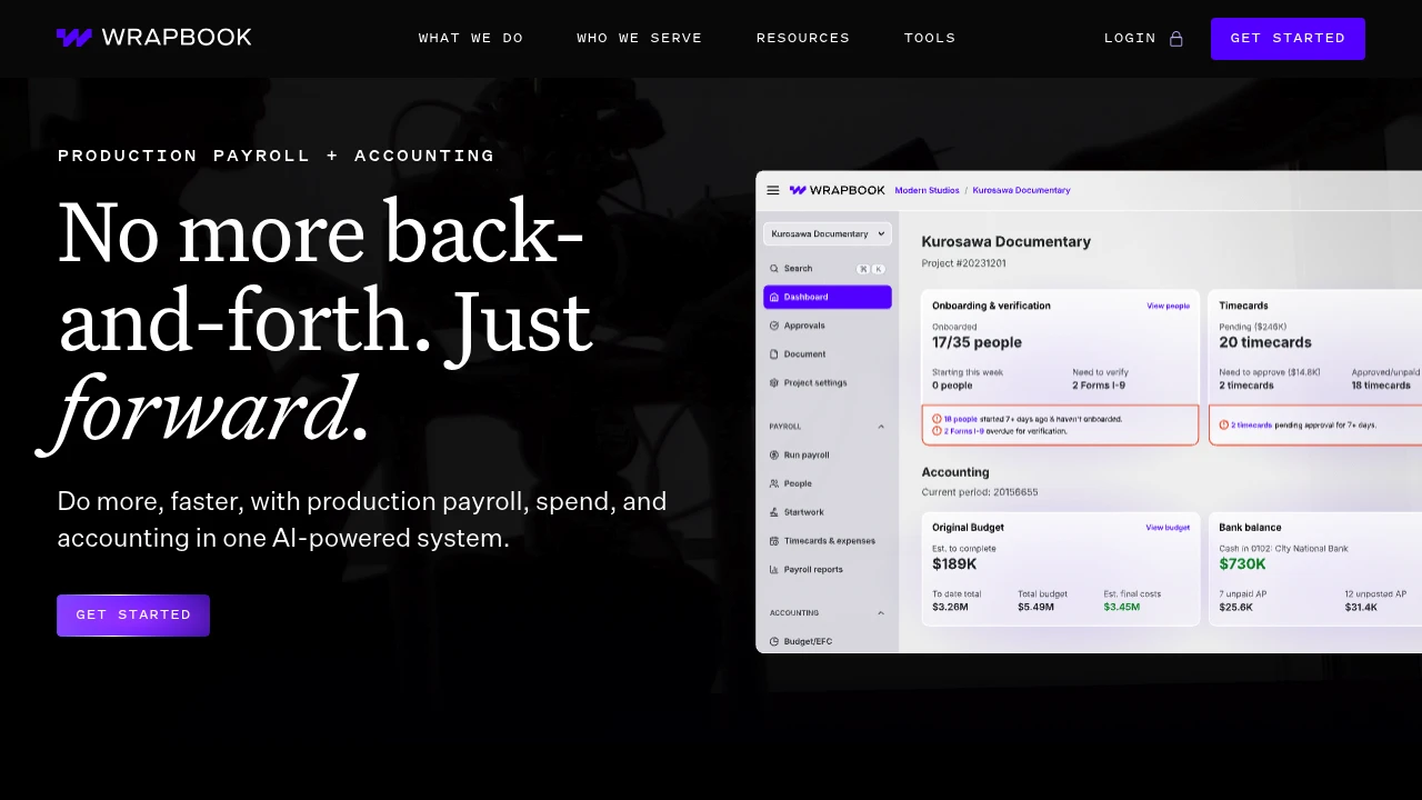 Screenshot of Wrapbook website